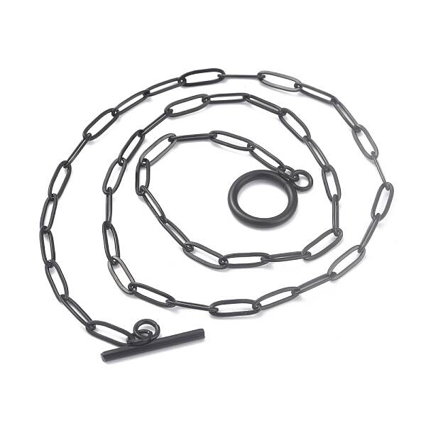 304 Stainless Steel Paperclip Chain Necklaces