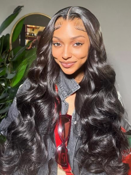FULL LACE Body Wave Transparent Lace Human Hair Wig Preplucked with Baby Hair