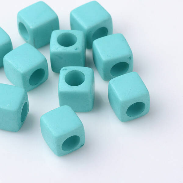 Solid Color Acrylic European Beads
