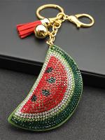 Watermelon Design Beads Keychain, Cute Fruit Design Beaded Keychain for Women & Men, Fashion Accessories for Bag Decoration, ...