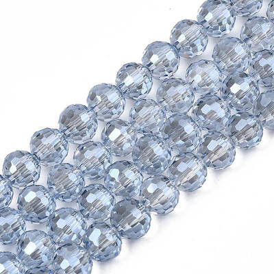 Electroplate Transparent Glass Beads Strands