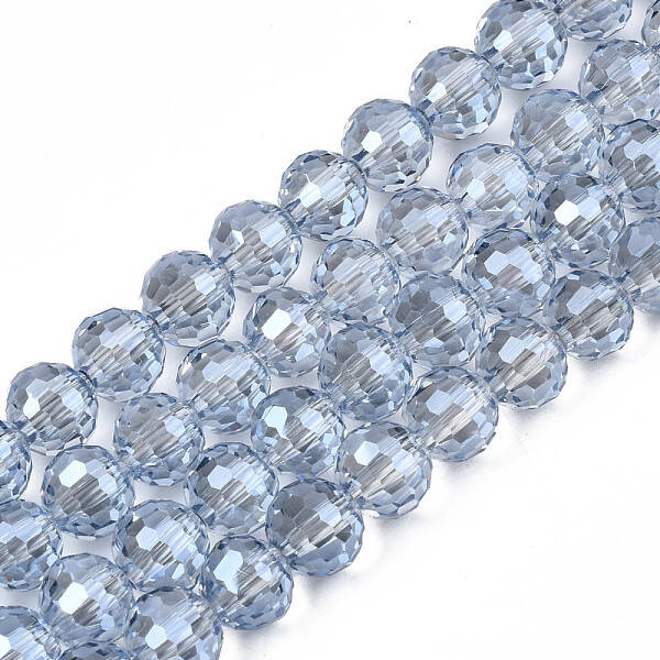 Electroplate Transparent Glass Beads Strands