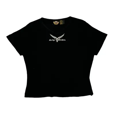 Harley Davidson T-Shirt - Medium Black Cotton