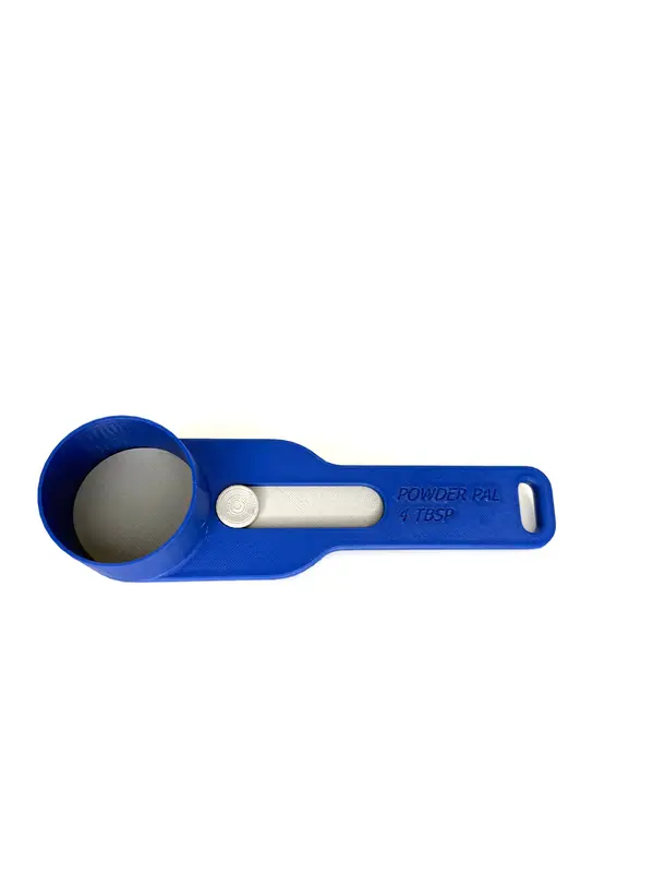 Mess-free 4tbs powder scoop for easy dispensing of protein powder, flour, and more