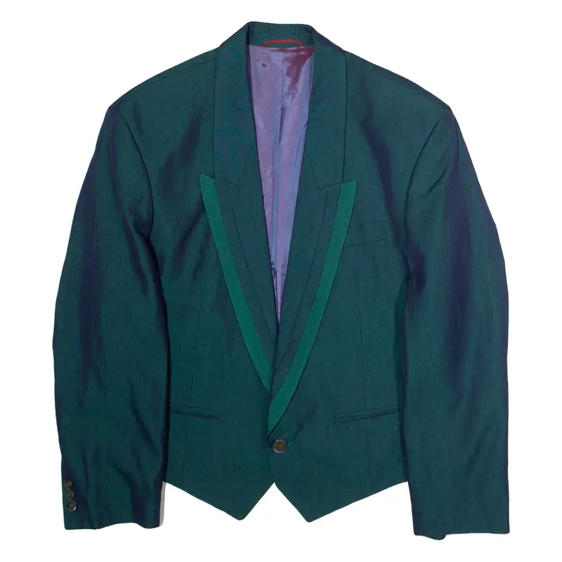 MULLER Womens Blazer Jacket Green Wool 90s L