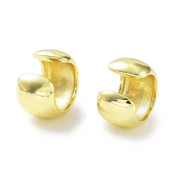 Brass Plain Cuff Earrings