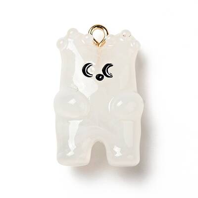 Cartoon Opaque Resin Pendants