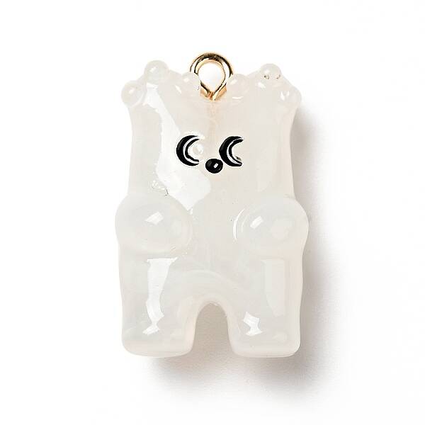 Cartoon Opaque Resin Pendants