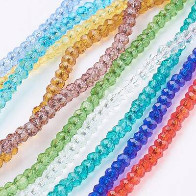Transparent Glass Beads Strands