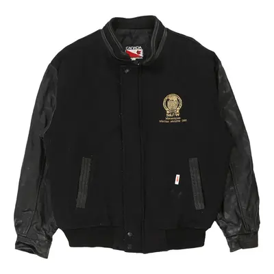 Canada Varsity Jacket - XL Black Wool Blend