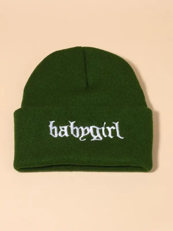 1 Piece Letter Embroidery Beanie Hat