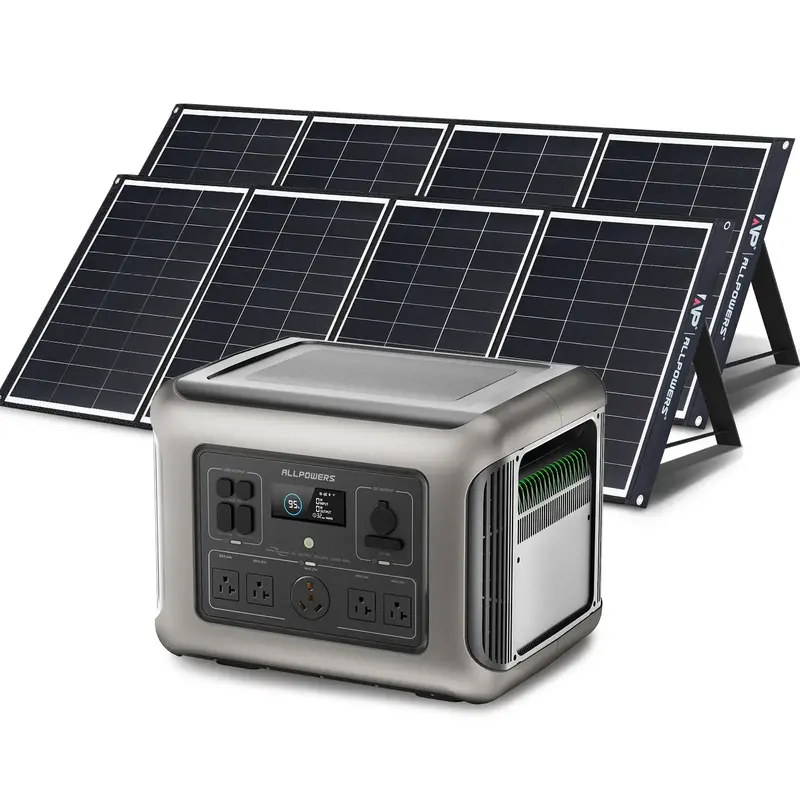 ALLPOWERS Solar Generator Kit 2500W Power Station 200W Solar Panel