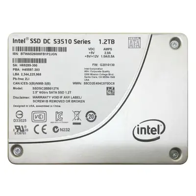 Intel SSDSC2BB012T601 | DC S3510 1.2TB Multi-Level Cell SATA 6Gb/s 2.5-Inch Solid State Drive