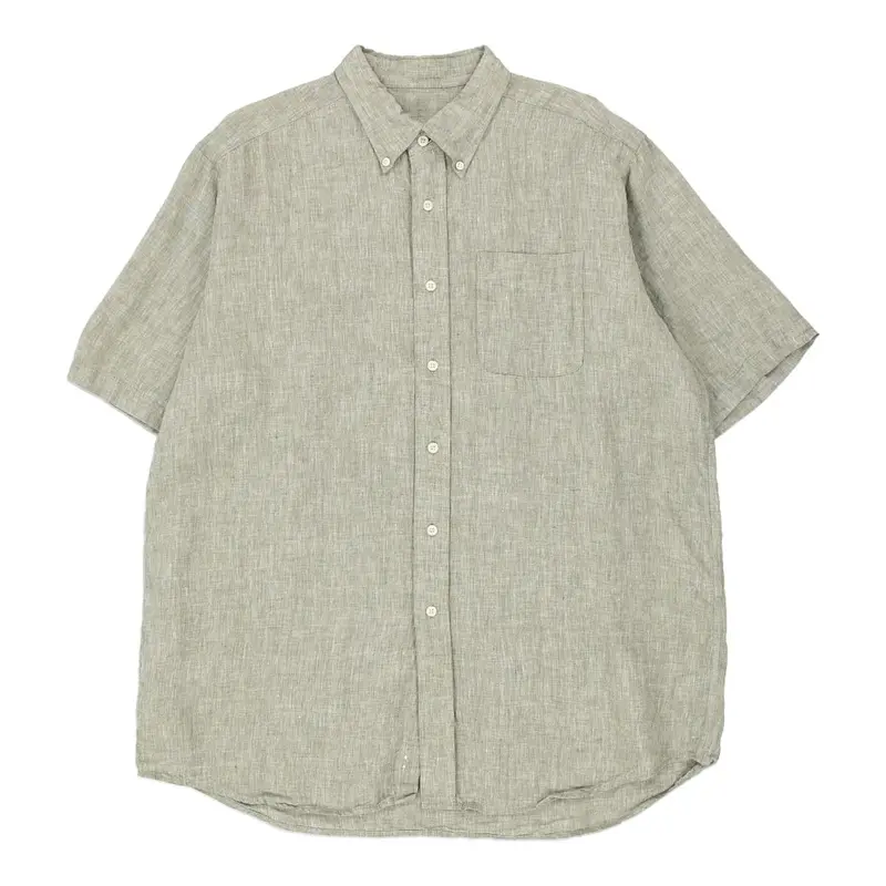 Unbranded Short Sleeve Shirt - 2XL Green Cotton