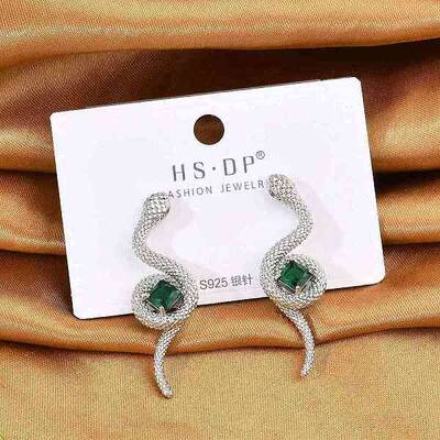 Brass Micro Pave Cubic Zirconia Stud Earrings