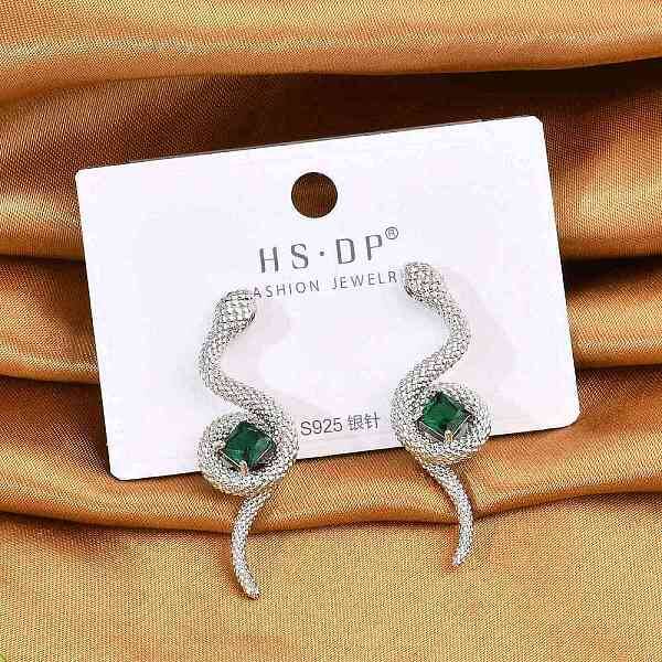Brass Micro Pave Cubic Zirconia Stud Earrings