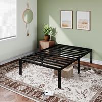MUTICOR Twin/ Full/ Queen/ King Platform Bed Frame【Frame Only, No Mattress】 No Box Spring Needed, Non-Slip Design, Easy ...