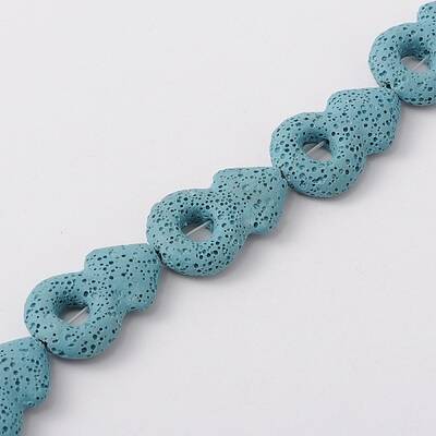 Synthetic Lava Rock Bead Strands