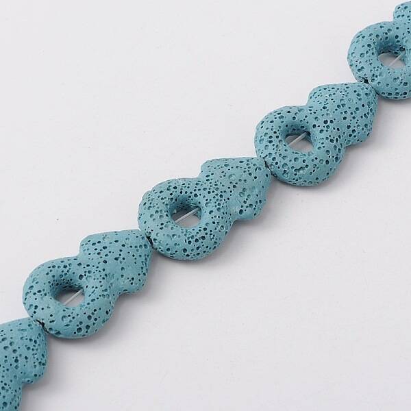 Synthetic Lava Rock Bead Strands