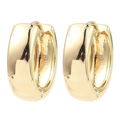 Brass Thick Hoop Earrings