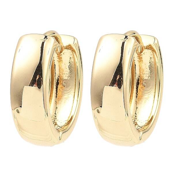 Brass Thick Hoop Earrings