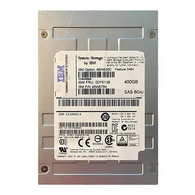 46W6800 IBM 400GB SAS 6GB/s 2.5-Inch Internal Solid State Drive