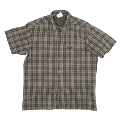 JACK WOLFSKIN Mens Shirt Grey Check M