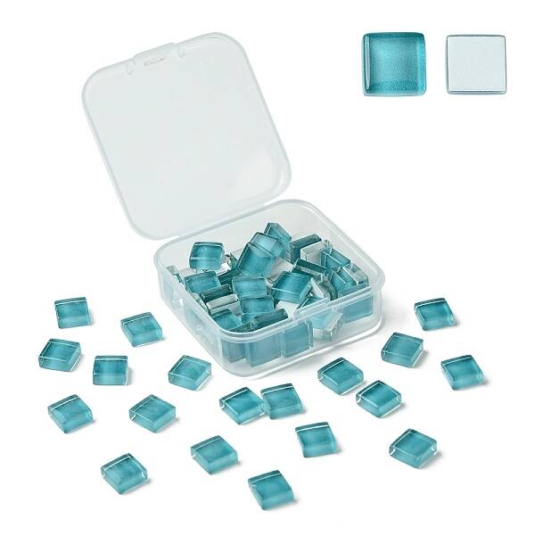 60Pcs Transparent Glass Cabochons