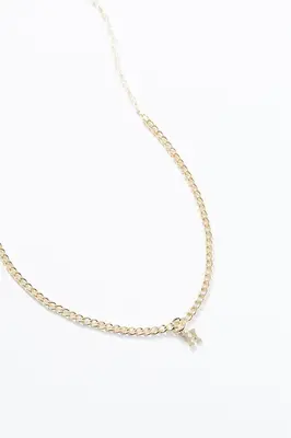 Rhett Initial Necklace | Metal Color: Gold | Style: H