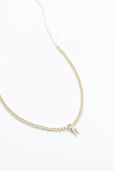 Rhett Initial Necklace | Metal Color: Gold | Style: H