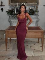 Women's Solid Color   Backless Dress, Elegant Fashion Casual Dress for Party Club Dating Wear, Women Dress for Summer