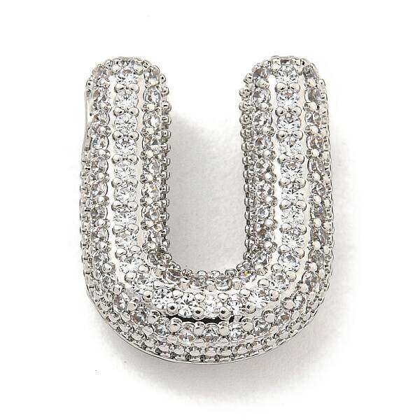 Platinum Plated Brass Micro Pave Cubic Zirconia Pendants