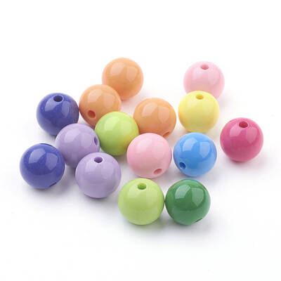 Mixed Color Acrylic Jewelry Beads