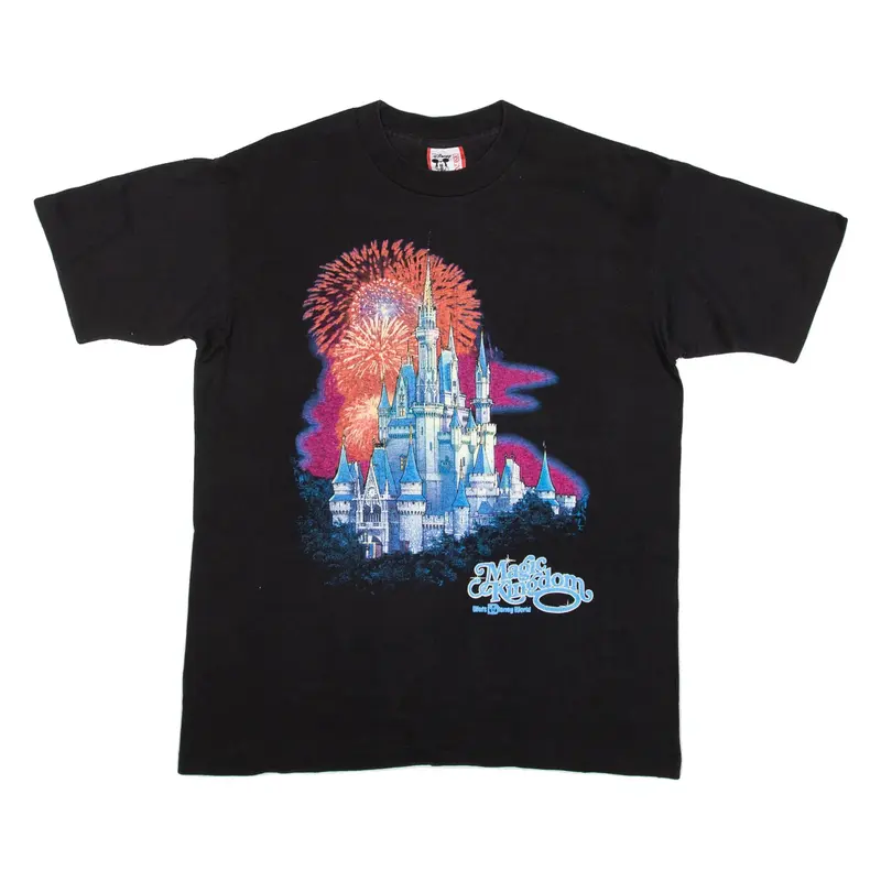 DISNEY Castle Womens T-Shirt Black M