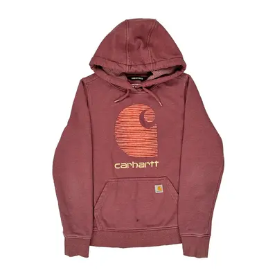 Rain Defender Carhartt Graphic Hoodie - XS Pink Cotton Blend