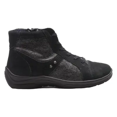 WAULDLAUFER High Top Trainers Black Synthetic Womens UK 3