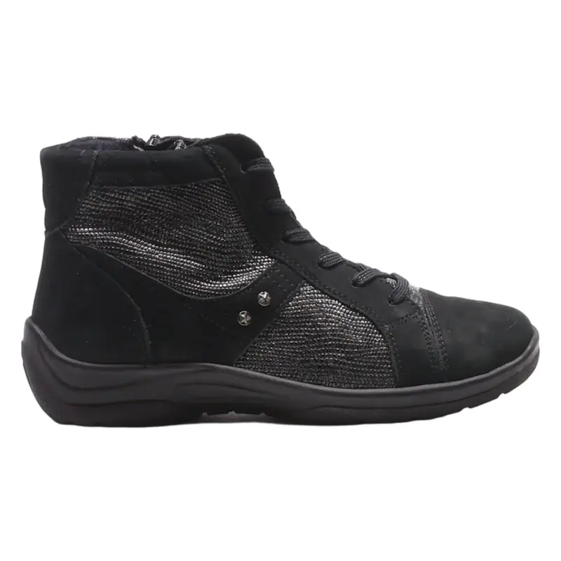 WAULDLAUFER High Top Trainers Black Synthetic Womens UK 3