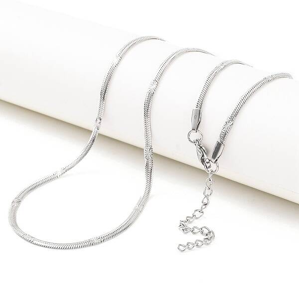 Non-Tarnish 304 Stainless Steel Snake Chain Necklaces for Women