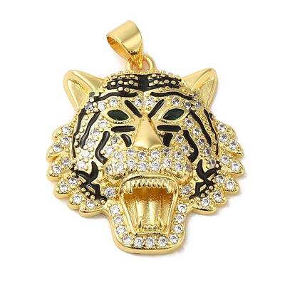 Brass Micro Pave Cubic Zirconia with Enamel Pendants