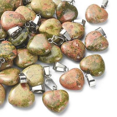 Natural Unakite Pendants
