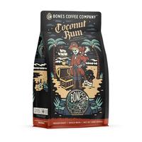Bones Coffee Coconut Rum – 12oz Medium Roast Arabica, Tropical Dessert-Inspired