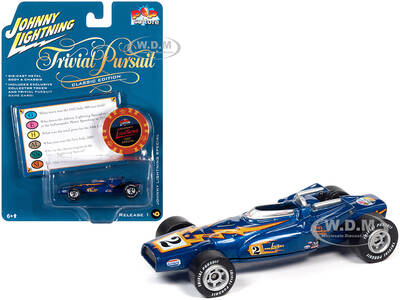 Johnny Lightning Special Blue Metallic with Poker Chip (Collector Token) and Game Card \