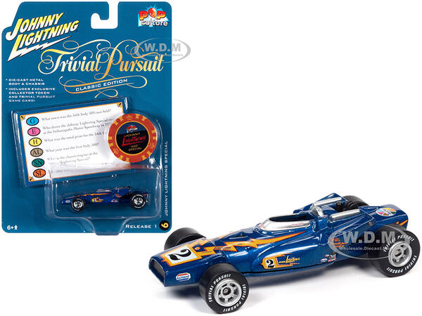 Johnny Lightning Special Blue Metallic with Poker Chip (Collector Token) and Game Card \