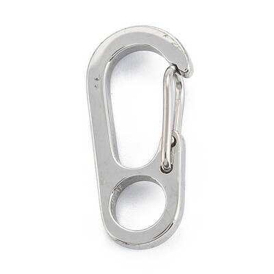 Non-Tarnish 304 Stainless Steel Push Gate Snap Keychain Clasp Findings