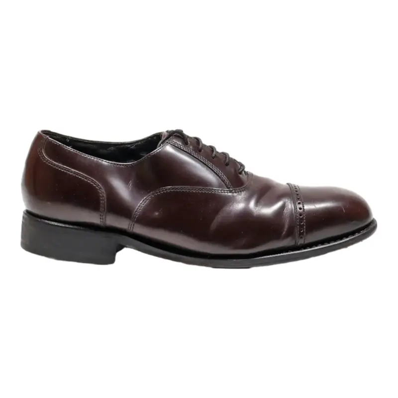 FLORSHEIM Brogue Shoes Maroon Leather Mens UK 8.5