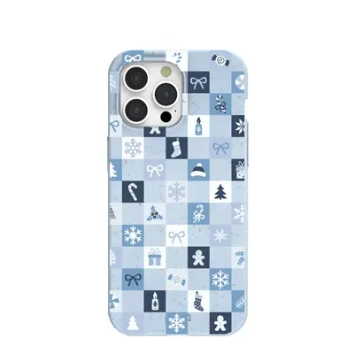 Powder Blue Winter Quilt iPhone 15 Pro Max Case