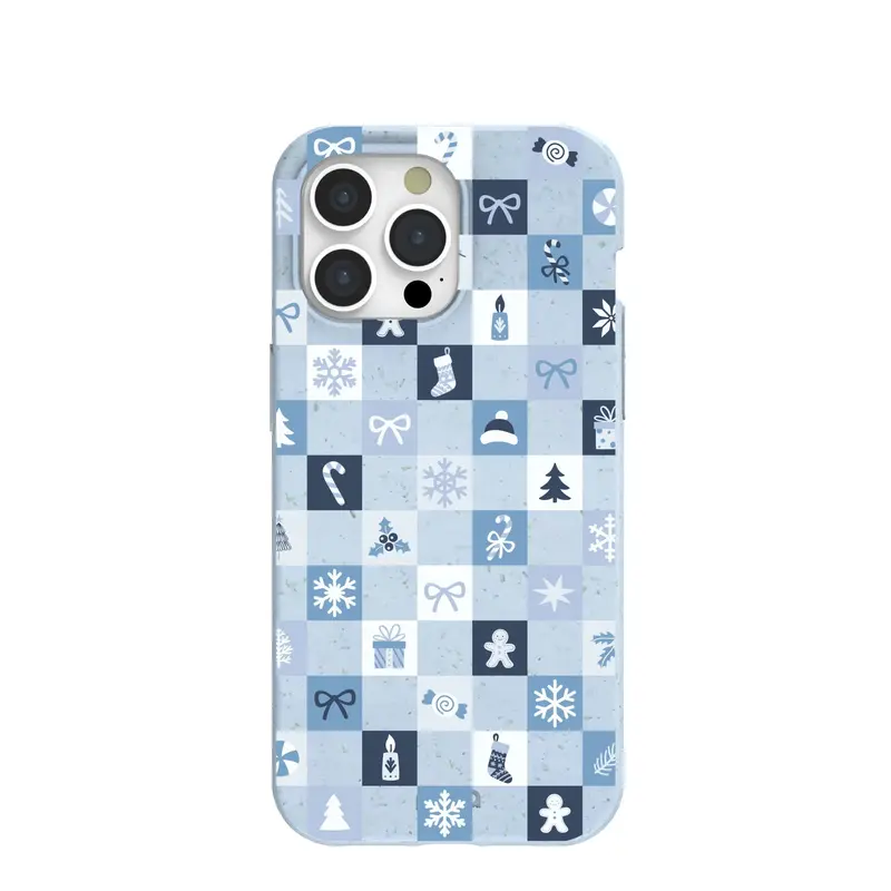 Powder Blue Winter Quilt iPhone 15 Pro Max Case