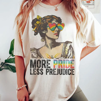 More Pride Less Prejudice Shirt, LGBTQ TShirt, Proud Ally Tshirt, Pride Month Shirt, LGBTQ Shirt, Pride Parade, Lesbian TShir...