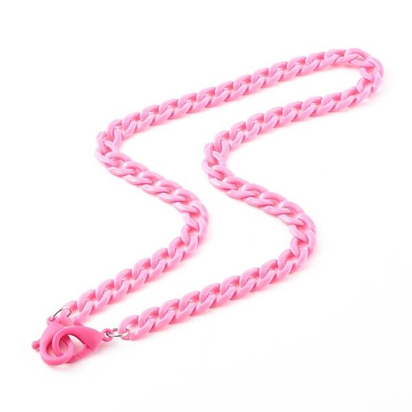 Personalized Acrylic Curb Chain Necklaces