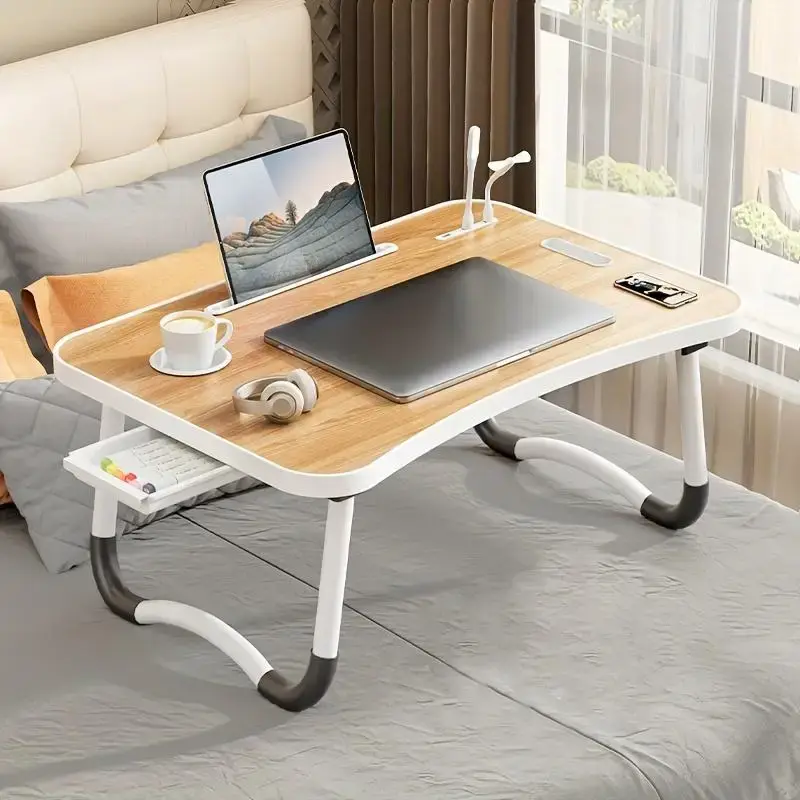 Ultra Large Portable Laptop Bed Table - Multi functional tray holder with cup holder and drawer, - Perfect for eating, readin...